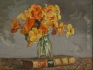 Fleurs Et Livre by Karl Kaufmann