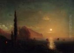 A Sunset On The Italian Coast by Karl Kaufmann