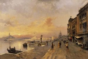 View Of Venice, The San Giorgio
Maggiore And The Sta Maria Della Salute In The Background by Karl Kaufmann