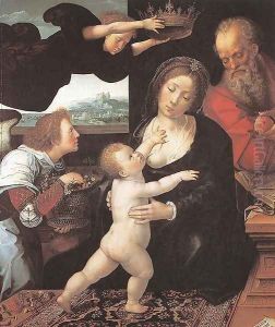 Holy Family 1522 by Bernaert van Orley