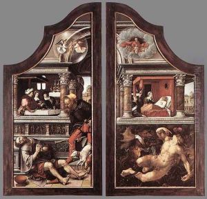 Triptych of Virtue of Patience (closed) 1521 by Bernaert van Orley
