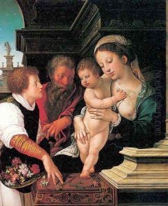 The Holy Family 1521 by Bernaert van Orley