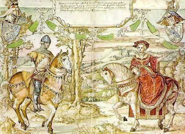Count Henry I of Nassau with his Bride - view 1