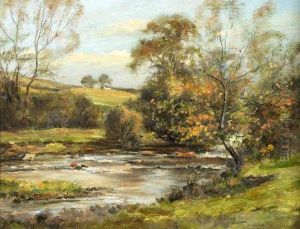 Scottish River Landscape by Archibald Kay