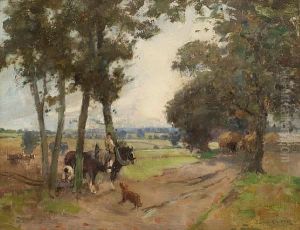 Ploughing Scene by Archibald Kay