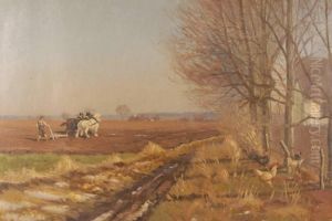 Ploughing Scene by Archibald Kay