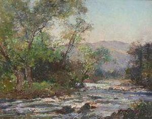 Evening On The River Leny, Ben Ledi In The Distance by Archibald Kay