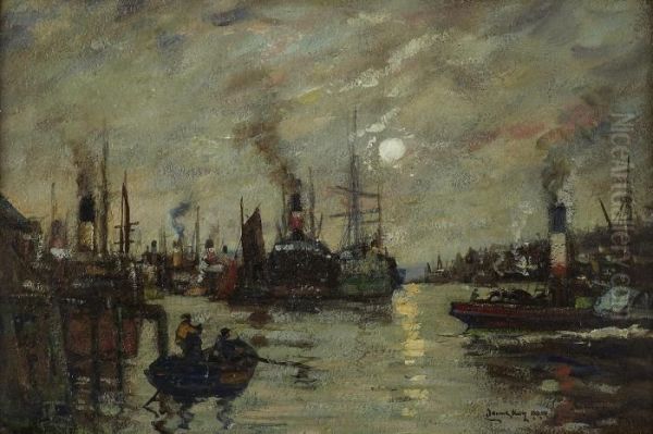 Sunset, Princes Dock, Glasgow - view 1