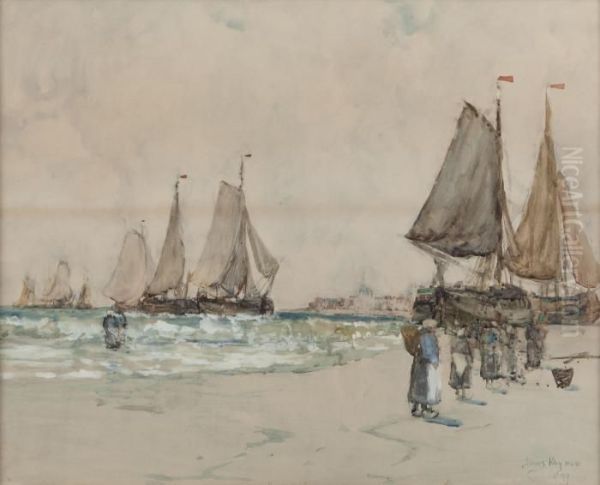 Unloading The Boats - view 1