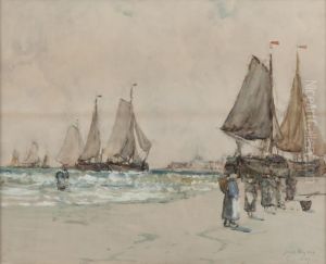 Unloading The Boats by James Kay