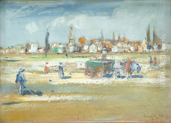Horse And Cart Before Atown - view 1