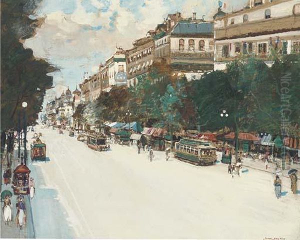 Boulevard Montmartre, Paris - view 1