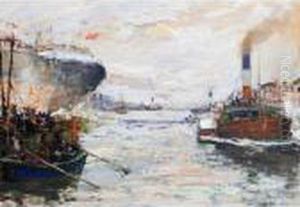 The Launch, On The Clyde by James Kay