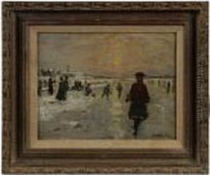 People Enjoying A Wintry Day. People Enjoying A Wintry Day.
