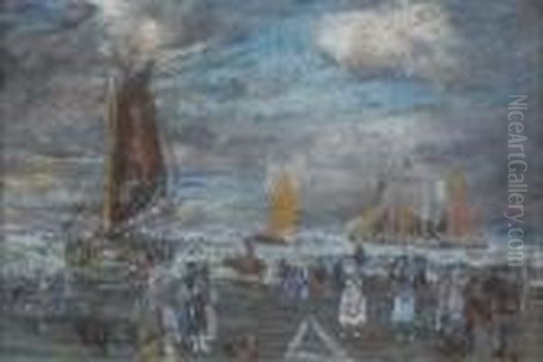 A Bustling Coastal Scene - view 1