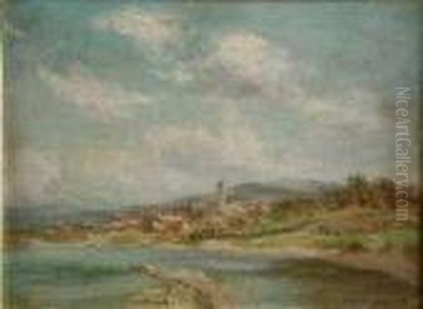 Fishermen In A Rocky Cove - view 1