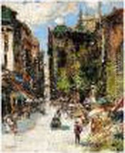 A Paris Street Scene A Paris Street Scene
