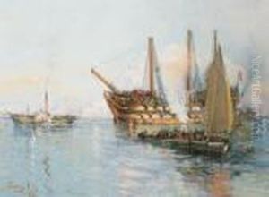 Her Last Moorings Off Liverpool by James Kay