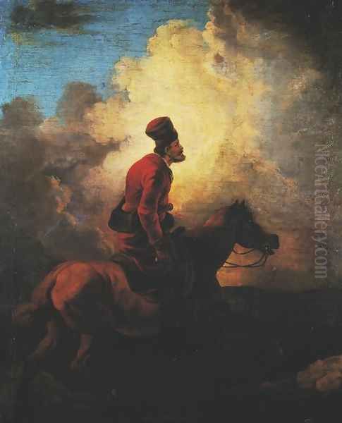 Cossack on Horseback by Aleksander Orlowski