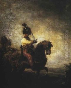 Uhlan on Horseback by Aleksander Orlowski