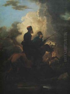 Two Cossacks on Horseback by Aleksander Orlowski