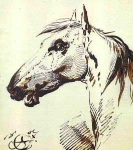 Head of a Horse by Aleksander Orlowski