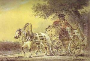 Peasant in a Cart by Aleksander Orlowski