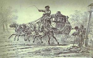 Peasants by the Carriage by Aleksander Orlowski