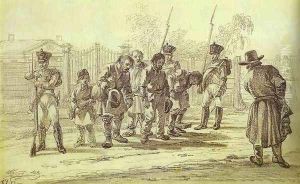 Convicts under Escort by Aleksander Orlowski