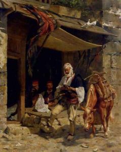 Ottoman Soldiers At Rest by Otto Didrik Ottesen