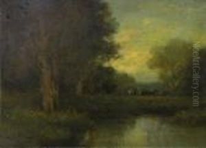 Oaks By A Pond