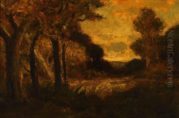 Sheep In A Tonalist Landscape - view 1