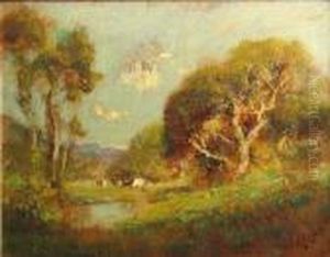 Cattle By A Clearing