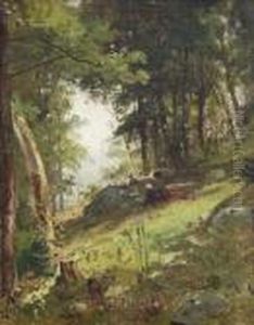 In The Birch Woods, Damariscotta, Maine by William Keith