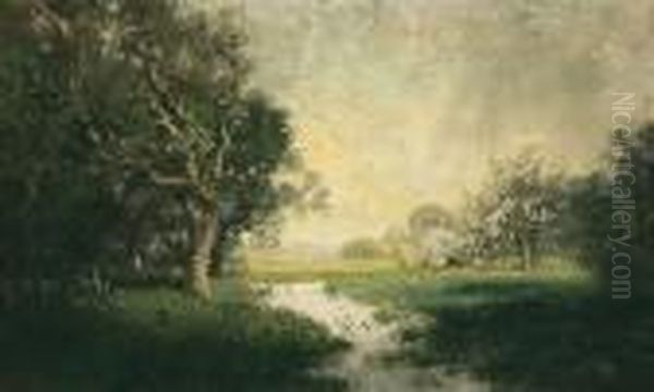 Wooded Stream With Cattle Grazing - view 1