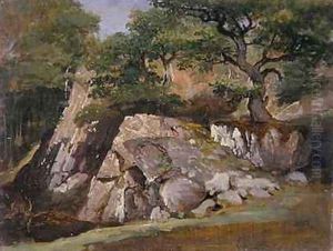 A View of the Valley of Rocks near Mittlach by James Arthur O'Connor