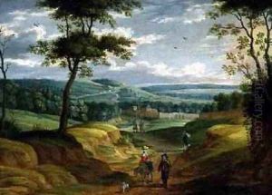 Extensive Landscape with Travellers on a Path