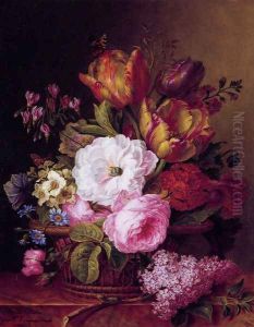Panier De Fleurs by Amelie-Pauline Oberlin