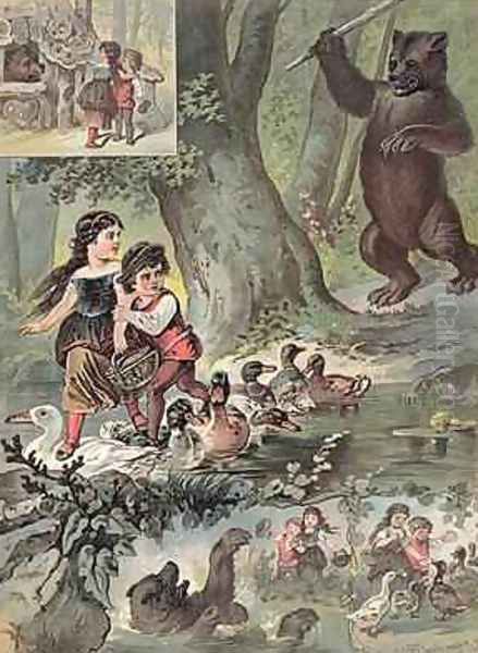 Hansel and Gretel in the Forest 1880 - view 1