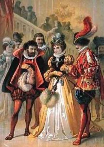 Cinderella at the ball illustration for Cinderella by Charles Perrault 1628-1703 by Carl Offterdinger