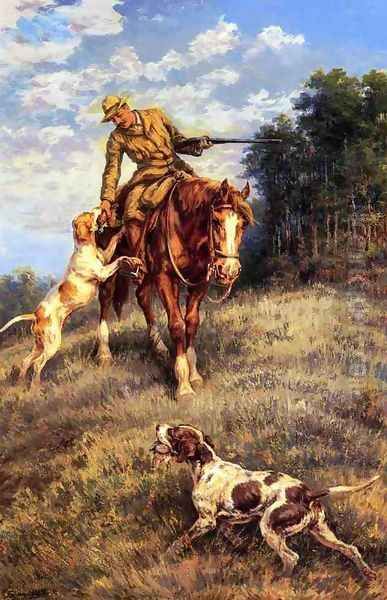 A Hunter and His Dogs - view 1