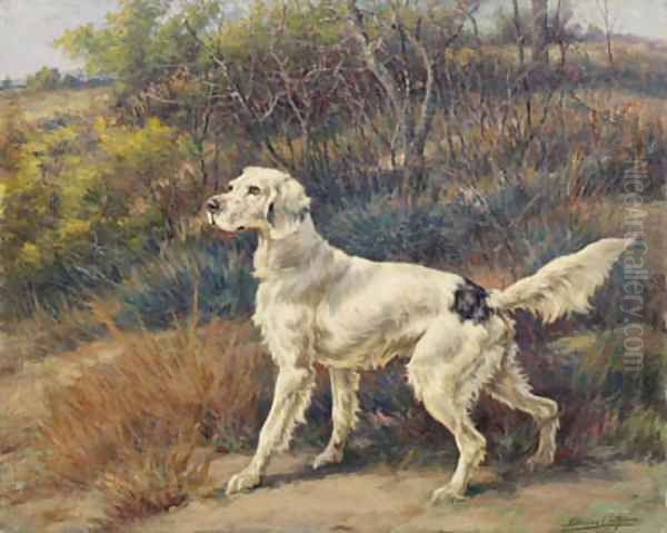 A Setter in a Landscape - view 1