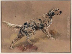 An English Setter in a Landscape by Edmund Henry Osthaus