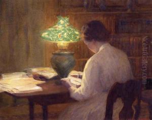 The Evening Lamp by Mina Fonda Ochtman