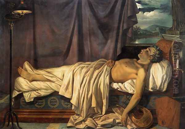 Lord Byron on his Death-bed c. 1826 - view 1