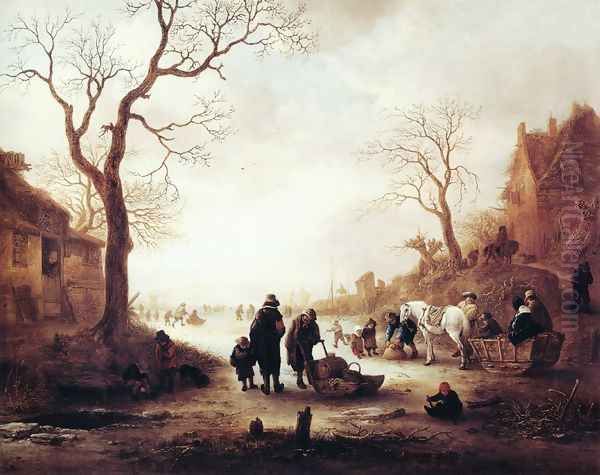 A Canal in Winter - view 1