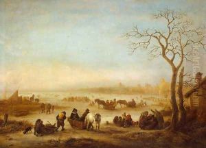 Frozen Lake by Isaack Jansz. van Ostade
