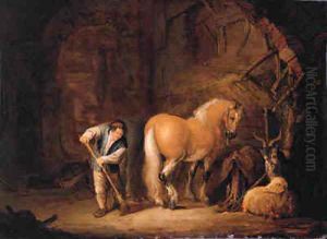 Horses by Isaack Jansz. van Ostade