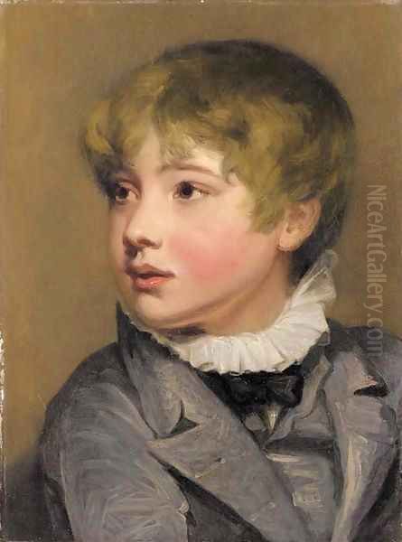 Portrait Study of Master John Thornton, bust-length, in a blue jacket - view 1