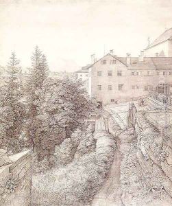 The Garden of the Capuchin Monastery in Salzburg 1820 by Johann Heinrich Ferdinand Olivier